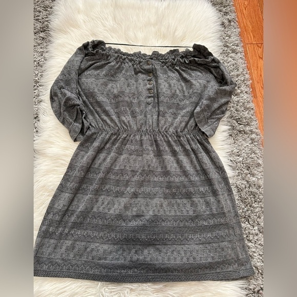 Dark grey off shoulder dress - Picture 1 of 1